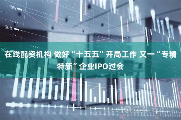 在线配资机构 做好“十五五”开局工作 又一“专精特新”企业IPO过会